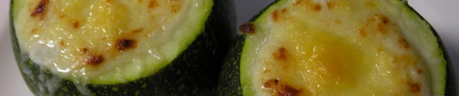 carbassons farcits amb crema de gorgonzola