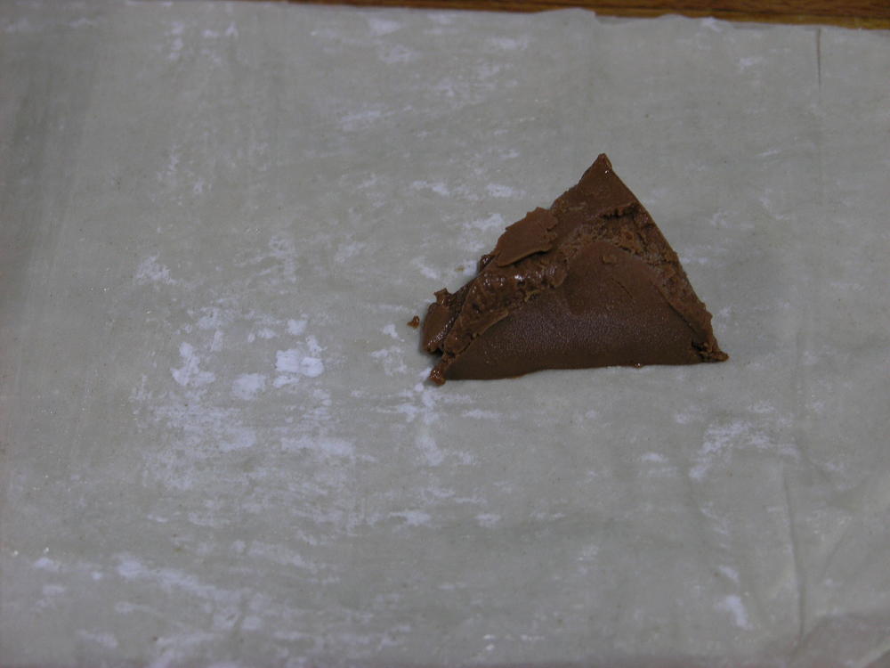 Farcellet de pasta filo amb ganache de xocolata