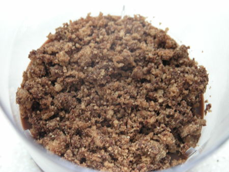 Gotet de crema de xocolata amb crumble de cookie Gotet de crema de xocolata amb crumble de cookie